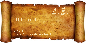 Lihi Enid névjegykártya
